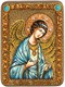 Подарочная икона Ангел Хранитель на мореном дубе 20х15 20231