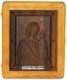 Резная подарочная икона Казанская икона Божией Матери на мореном дубе 23х18 20270