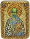 Подарочная икона Святитель Николай, архиепископ Мир Ликийский (Мирликийский), чудотворец на мореном дубе 20х15 20320