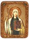 Подарочная икона Святая Равноапостольная Нина, просветительница Грузии на мореном дубе 20х15 20358 - фото 33060