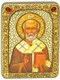 Икона Святитель Николай, архиепископ Мир Ликийский (Мирликийский), чудотворец 20х15 20398