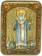 Подарочная икона Святитель Алексий, митрополит Московский и всея России чудотворец на мореном дубе 20х15 20471 - фото 33173