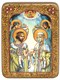 Подарочная икона Петр и Февронья на мореном дубе 20х15 20480