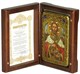 Настольная икона Святой благоверный князь Александр Невский на мореном дубе 15х10 20524