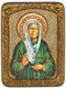 Подарочная икона Блаженная старица Матрона Московская на мореном дубе 20х15 20611