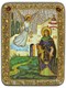 Подарочная икона Святая преподобная Ирина Каппадокийская (Хрисоволанта) на мореном дубе 20х15 20637 - фото 33339