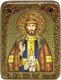 Подарочная икона Святой благоверный князь Олег Брянский на мореном дубе 20х15 20652 - фото 33354