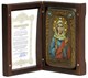 Настольная икона Святая мученица Ника Коринфская на мореном дубе 15х10 20669