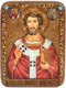 Подарочная икона Священномученик Климент, папа Римский на мореном дубе 20х15 20796 - фото 33498