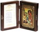 Настольная икона Рождество Пресвятой Богородицы на мореном дубе 15х10 20861