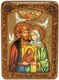 Аналойная икона Петр и Февронья на мореном дубе 29х21 20877 - фото 33579