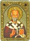 Аналойная икона Святитель Николай, архиепископ Мир Ликийский (Мирликийский), чудотворец на мореном дубе 29х21 21076 - фото 33778