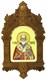 Рукописная икона Святитель Николай, архиепископ Мир Ликийский (Мирликийский), чудотворец на кипарисе 20х15 21117 - фото 33819