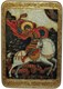 Подарочная икона Чудо святого Георгия о змие на мореном дубе 42х29 21162 - фото 33864