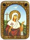 Подарочная икона Святая мученица Иулия (Юлия) Карфагенская на мореном дубе 20х15 21169