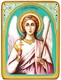Рукописная икона Ангел Хранитель на кипарисе 20х15 20429