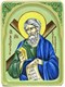 Рукописная икона Святой апостол Андрей Первозванный на кипарисе 20х15 20590