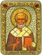 Икона Святитель Николай, архиепископ Мир Ликийский (Мирликийский), чудотворец 20х15 20398