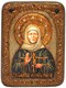 Подарочная икона Блаженная старица Матрона Московская на мореном дубе 20х15 20497