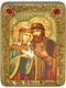 Подарочная икона Петр и Февронья на мореном дубе 20х15 20562