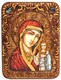 Подарочная икона Образ Казанской Божией Матери на мореном дубе 20х15 20784