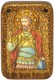 Настольная икона Святой мученик Виктор Дамасский на мореном дубе 15х10 20137 - фото 34736