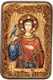 Настольная икона Святой мученик Трифон на мореном дубе 15х10 20432 - фото 34785