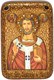 Настольная икона Священномученик Климент, папа Римский на мореном дубе 15х10 20435 - фото 34786