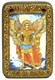 Настольная икона Архангел Михаил на мореном дубе 15х10 20654 - фото 34823