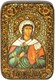 Настольная икона Святая мученица Алла Готфская на мореном дубе 15х10 20768