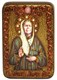 Настольная икона Блаженная старица Матрона Московская на мореном дубе 15х10 20852