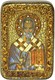 Настольная икона Святитель Николай, архиепископ Мир Ликийский (Мирликийский), чудотворец на мореном дубе 15х10 20911 - фото 34875