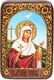 Настольная икона Святая мученица Иулия (Юлия) Карфагенская на мореном дубе 15х10 20985