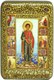 Настольная икона Святой Великомученик и Целитель Пантелеймон на мореном дубе 15х10 21012 - фото 34900