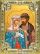 Икона Петр и Феврония святые благоверные князья, 18х24 см, со стразами 22696 - фото 36430