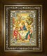 Икона Святая Троица, со стразами, в киоте 24х30 см 26335