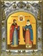 Икона Петр и Феврония святые благоверные князья, 14х18 см 26418 - фото 40057