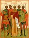 Икона Севастийские пяточисленные мученики Евстратий, Авксентий, Евгений, Мардарий и Орест 27685