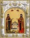 Икона Петр и Феврония святые благоверные князья, 14х18 см 28331 - фото 41933