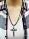 Бусы-цепочка двойная с авторским крестом "Гладиатор" 218711