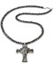 Бусы-цепочка дизайнерская из гематита с авторским крестом "Иисус, "Спаси и Сохрани" 216743