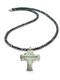 Бусы-цепочка дизайнерская из гематита с авторским крестом "Иисус, "Спаси и Сохрани" 216743