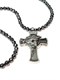 Бусы-цепочка дизайнерская из гематита с авторским крестом "Иисус, "Спаси и Сохрани" 216743