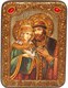 Подарочная икона Петр и Феврония на дубе 15х20 см. 234356