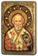 Настольная икона Святитель Николай Чудотворец на дубе 10х15 см. 234218