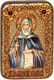 Настольная икона Преподобный Антоний Великий на дубе 10х15 см. 234169
