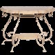 Кованый стол консоль Аделаида-2 Айвори Bo19005_4281