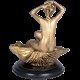 Подставка для украшений Девушка на ракушке Бронза Bo22570_296