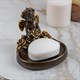 Мыльница Ангел с розами Бронза Bo22682_4008