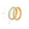 Серьги серебряные «Седмица» (золочение), бирюзовые Fil3.30з-57